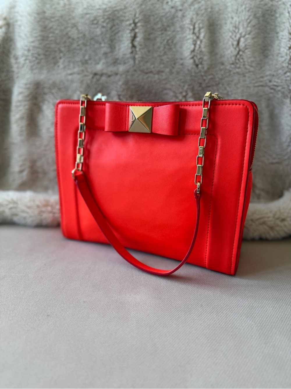 Kate Spade Bow Terrace Monroe Bag Maraschino